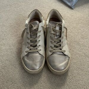 Dolce Vita Metallic Silver/Gold and White Sneaker